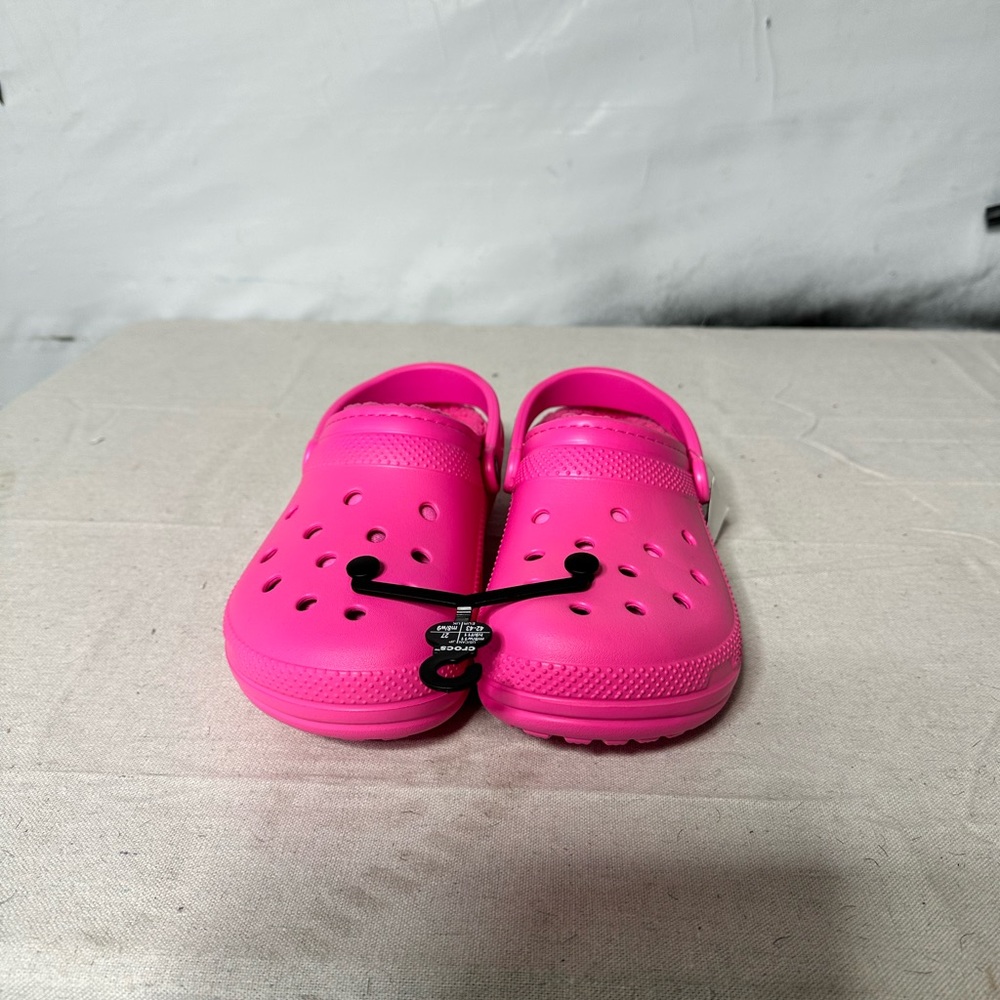 Women's CROCS Classic Faux Fur Lined Purple Clog Casual Shoes Size 11